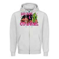 Dove Grey desert cowgirl Zipper Hoodie - Zillion Design Studio