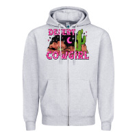 Heather Grey desert cowgirl Zipper Hoodie - Zillion Design Studio