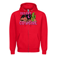 Red desert cowgirl Zipper Hoodie - Zillion Design Studio