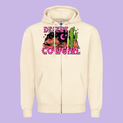 Desert Cowgirl Zipper Hoodie Designed By Zillion Design Studio