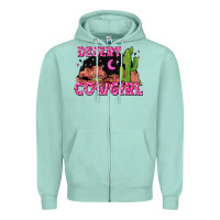 Seafoam desert cowgirl Zipper Hoodie - Zillion Design Studio