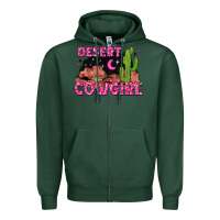 Sports Green desert cowgirl Zipper Hoodie - Zillion Design Studio