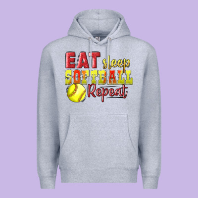 Eat Sleep Softball Repeat Premium Hoodie Designed By Lillyallendesigns