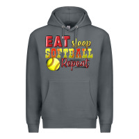 Rock Eat Sleep Softball Repeat Premium Hoodie - LillyAllenDesigns