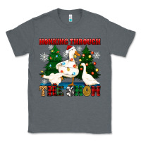 Charcoal Heather honking through the snow Classic Tee - Zillion Design Studio