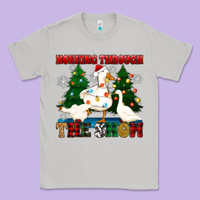 Classic Tee honking through the snow