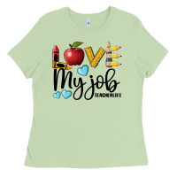 Matcha love my job teacher life Ladies Tee - BarkalooDesign