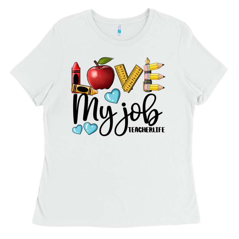 Love My Job Teacher Life Ladies Tee by BarkalooDesign | Teevron