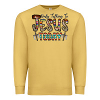 Antique Gold only talking jesus today Premium Sweatshirt - CowhideDigitalArt