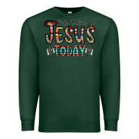Sports Green only talking jesus today Premium Sweatshirt - CowhideDigitalArt