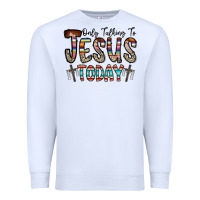 White only talking jesus today Premium Sweatshirt - CowhideDigitalArt