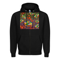 Black Mardi gras king cake and crawfish Zipper Hoodie - RanaPortraitStore