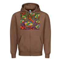 Chestnut Mardi gras king cake and crawfish Zipper Hoodie - RanaPortraitStore