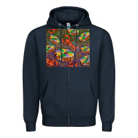 Navy Mardi gras king cake and crawfish Zipper Hoodie - RanaPortraitStore