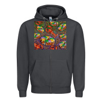Smoke Mardi gras king cake and crawfish Zipper Hoodie - RanaPortraitStore