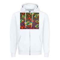 White Mardi gras king cake and crawfish Zipper Hoodie - RanaPortraitStore