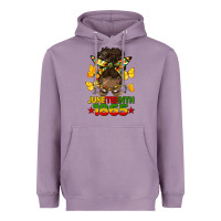 Lavender juneteenth 1865 afro bun Heavyweight Hoodie - HRA Design Shop