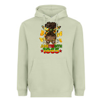 Matcha juneteenth 1865 afro bun Heavyweight Hoodie - HRA Design Shop