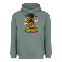 Sage juneteenth 1865 afro bun Heavyweight Hoodie - HRA Design Shop