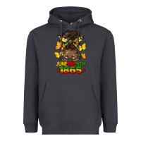Smoke juneteenth 1865 afro bun Heavyweight Hoodie - HRA Design Shop