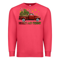 Cardinal Merry And Bright Christmas Trees Truck Premium Sweatshirt - FaDigitalArtStudio
