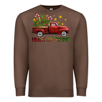 Chestnut Merry And Bright Christmas Trees Truck Premium Sweatshirt - FaDigitalArtStudio