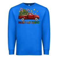 True Royal Merry And Bright Christmas Trees Truck Premium Sweatshirt - FaDigitalArtStudio
