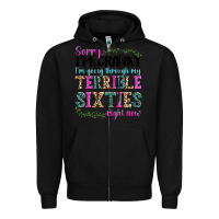 Black sorry i’m cranky i’m going through my terrible Zipper Hoodie - texasbilliewilder