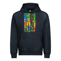 Navy autism american flag Urban Hoodie - MaliasSmallBusiness