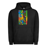 Pigment Black autism american flag Urban Hoodie - MaliasSmallBusiness