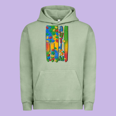 Autism American Flag Urban Hoodie Designed By Maliassmallbusiness
