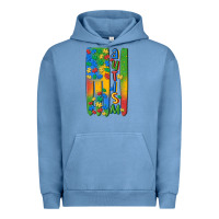 Pigment Pebble Blue autism american flag Urban Hoodie - MaliasSmallBusiness
