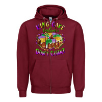 Burgundy mardi gras king cake calories don't count Zipper Hoodie - RanaPortraitStore