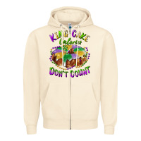 Sandshell mardi gras king cake calories don't count Zipper Hoodie - RanaPortraitStore