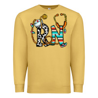 Antique Gold rn nurse Premium Sweatshirt - CowhideDigitalArt