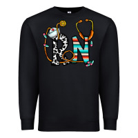 Black rn nurse Premium Sweatshirt - CowhideDigitalArt