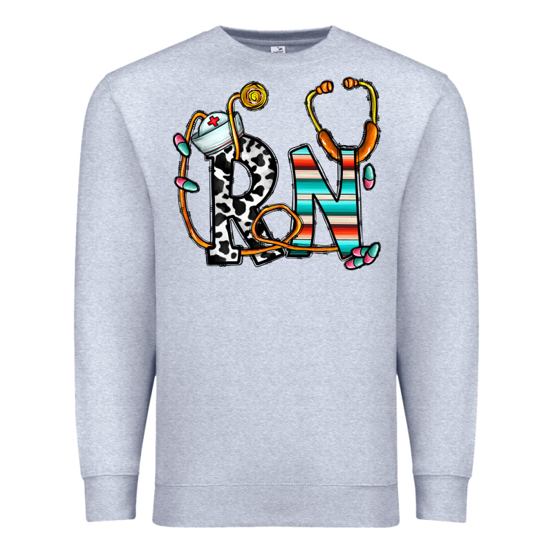 Rn Nurse Premium Sweatshirt by CowhideDigitalArt | Teevron