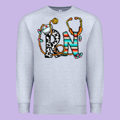 Rn Nurse Premium Sweatshirt Designed By Cowhidedigitalart
