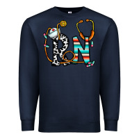 Navy rn nurse Premium Sweatshirt - CowhideDigitalArt