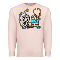 Pale Pink rn nurse Premium Sweatshirt - CowhideDigitalArt