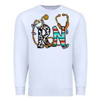 White rn nurse Premium Sweatshirt - CowhideDigitalArt