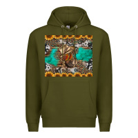 Army Green western boots and sunflowers tumbler Premium Hoodie - Jasminsmagicworld