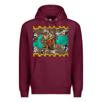 Burgundy western boots and sunflowers tumbler Premium Hoodie - Jasminsmagicworld