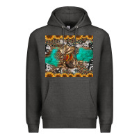 Charcoal Heather western boots and sunflowers tumbler Premium Hoodie - Jasminsmagicworld