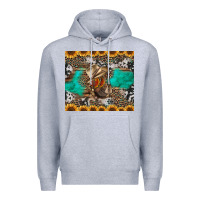 Heather Grey western boots and sunflowers tumbler Premium Hoodie - Jasminsmagicworld