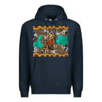 Navy western boots and sunflowers tumbler Premium Hoodie - Jasminsmagicworld