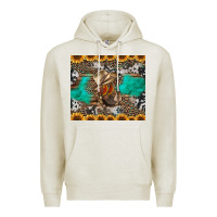 Oatmeal Heather western boots and sunflowers tumbler Premium Hoodie - Jasminsmagicworld