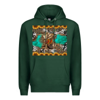 Sports Green western boots and sunflowers tumbler Premium Hoodie - Jasminsmagicworld