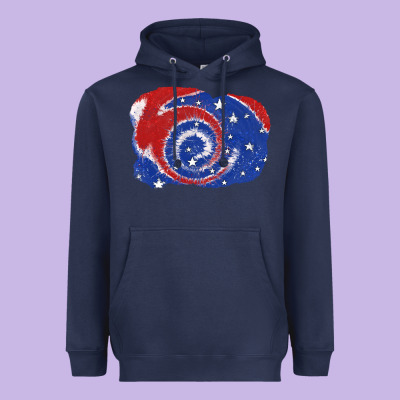 Patriotic Tie Dye Background 4th Of July Heavyweight Hoodie Designed By Cowgirlartshop
