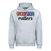 Heather Grey ınclusion matters Urban Hoodie - MaliasSmallBusiness
